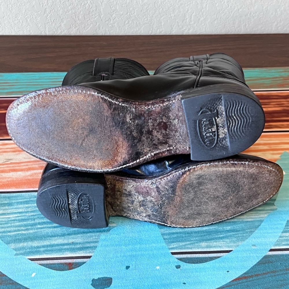Justin Boots, black, size 6 1/2B. Leather very good condition, need to b Resoled - Picture 6 of 6